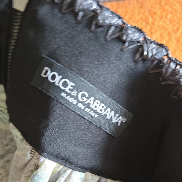 Dolce & Gabbana Black Blue Graphic Skirt, Authentic, Italian Chic, Riviera Style - Picture 8 of 10